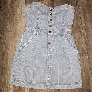 Forever 21 Jeans - Jean button up pines stripped dress by Forever 21 Forever 21 Jeans - Jean button up pines stripped dress by Forever 21